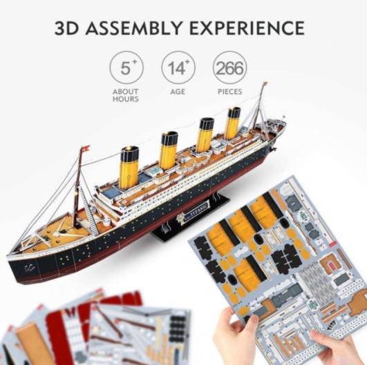 Model Teka-teki 3D Stadion DIY Desain Detil Kertas Jigsaw
